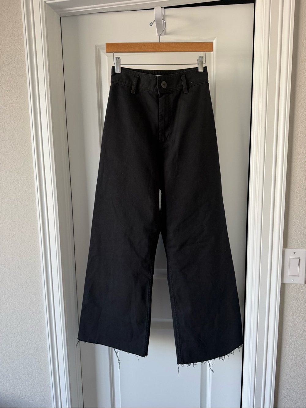 Zara Black Wide Leg Flare Jeans